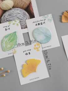1book Maple Leaf Shaped Sticky Notes, 25pcs/Book - Multicolor - View 3