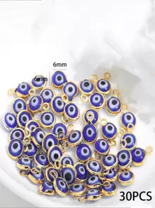 30入組/套邪惡之眼DIY吊墜