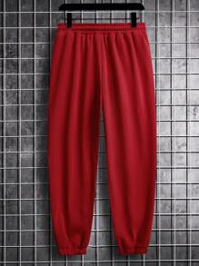 Manfinity Hypemode Quần thể thao Nam Túi màu trơn - Màu Đỏ Sâu - Xem 2