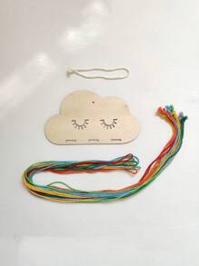 1入組雲朵木片髮夾和頭箍收納掛袋，髮夾組織袋 - 彩色 - 查看 3