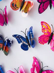 60pcs/Set Plastic Wall Sticker, Creative Butterfly Design 3D Wall Decal For Home,Stickers,Wall Decal, Vinyl Decal For Home Decorations,Spring Decoration Items Refresh Your Home,Rama Decoration Stickers Gifts Birthday Graduation - Multicolor - View 3
