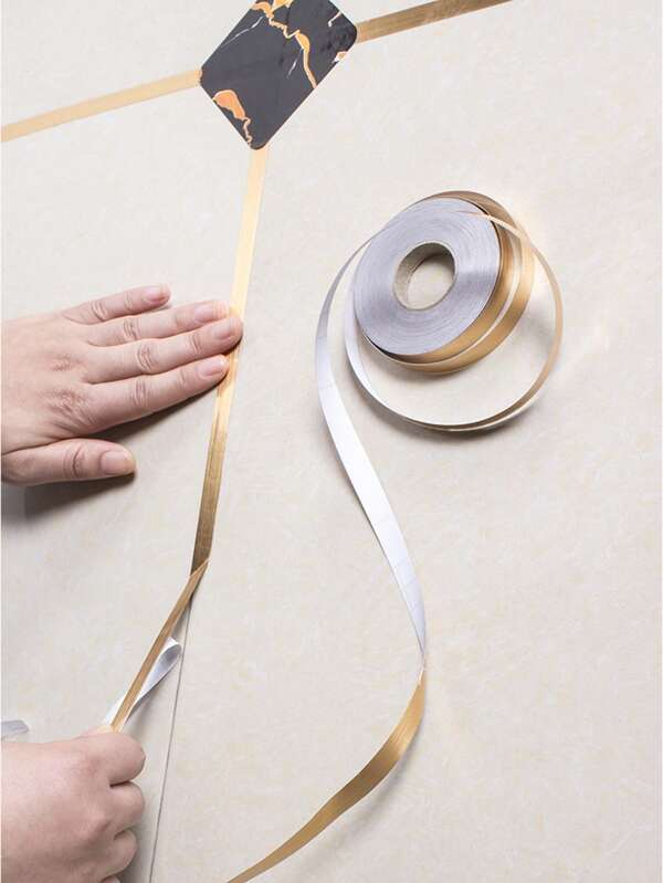 1pc PET Floor Sealing Sticker, Modernist Tile Decoration Seam Tape For Home