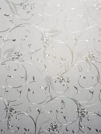 1 件 PVC 装饰膜，现代花卉图案家居窗贴，贴纸，墙贴，家居装饰乙烯基贴花，春季装饰品让您的家焕然一新，Rama 装饰贴纸