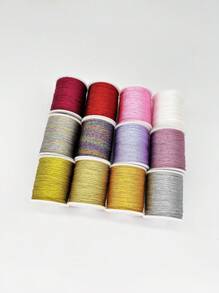 12入組/套滌綸縫紉機線用於縫紉現代手工縫紉線 - 彩色 - 查看 1