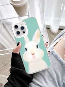 可愛兔子卡通TPR聚氨酯手機殼適用於iphone - 彩色 - 查看 3