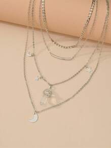 Star Moon Charm Necklace