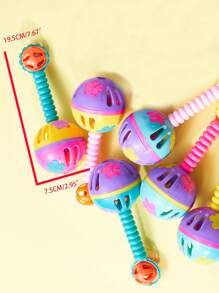 1pc Random Color Floral Pattern Pet Sound Toy - Multicolor - View 6