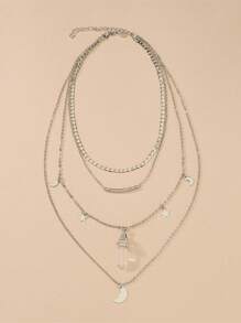 Star Moon Charm Necklace