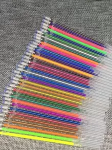 36支/套閃光中性筆高光筆芯簡單多用途彩色全筆芯用於書寫、繪畫 - 彩色 - 查看 1