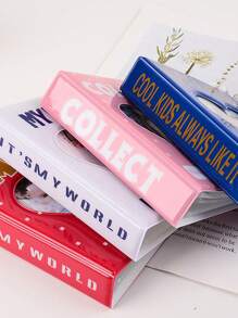 1pc 3-Inch Heart-Shaped Photo Album (Can Hold 64 Pieces Of 3-Inch Photos) - Pink - View 4