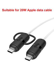 Bộ bảo vệ cáp dữ liệu chống đứt 2 chiếc bằng silicon - màu đen - Xem 3