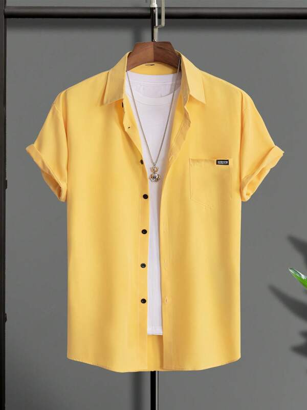 Manfinity Hypemode Men Patch Detail Shirt Without Tee