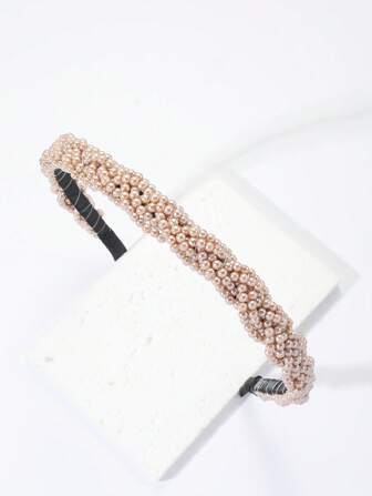 Diadema con diseño de perla artificial