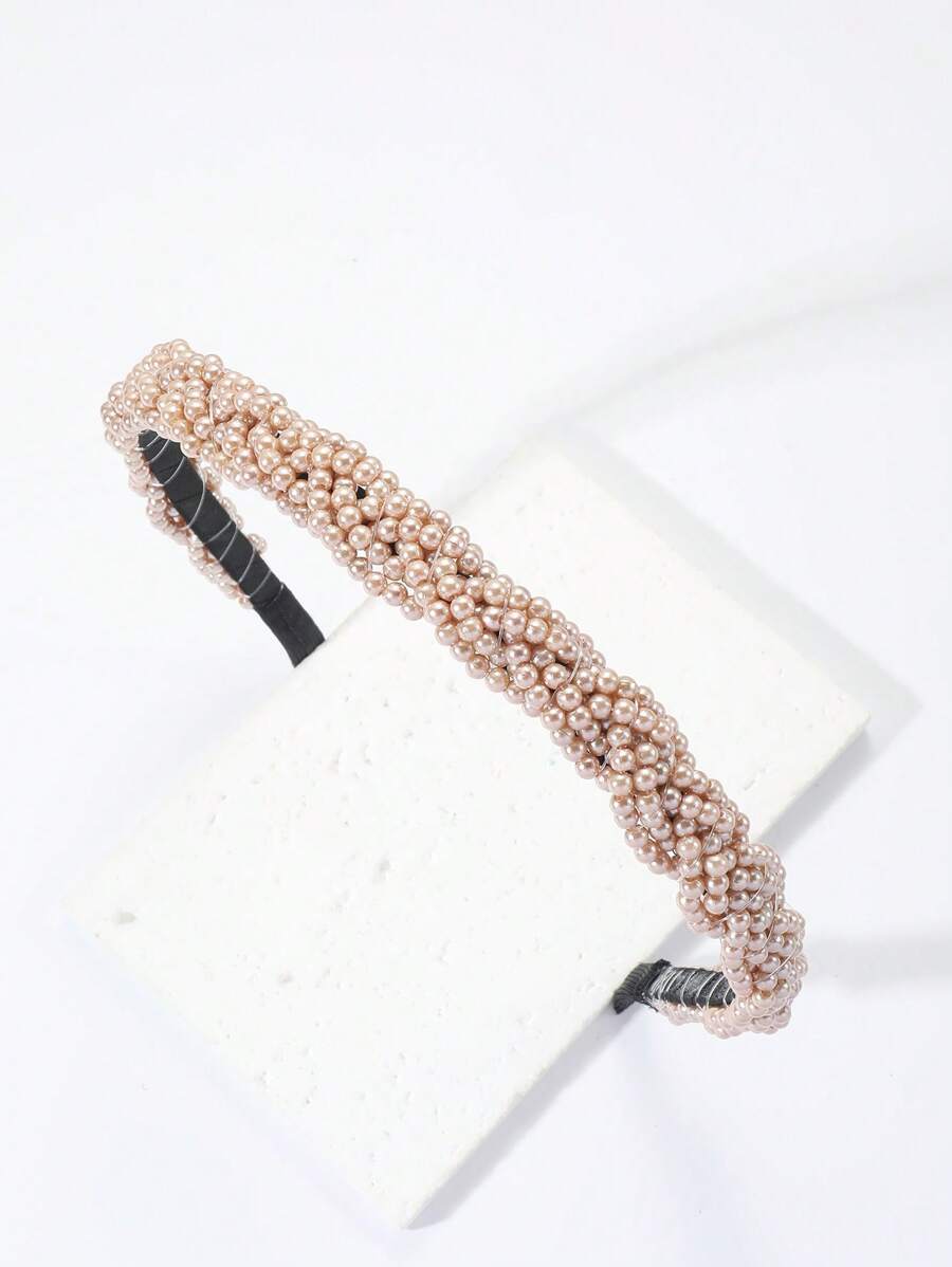 Diadema con diseño de perla artificial