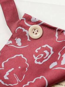 1pc Cat & Slogan Graphic Pattern Apron, Cute Polyester Chef Apron For Kitchen - Multicolor - View 3