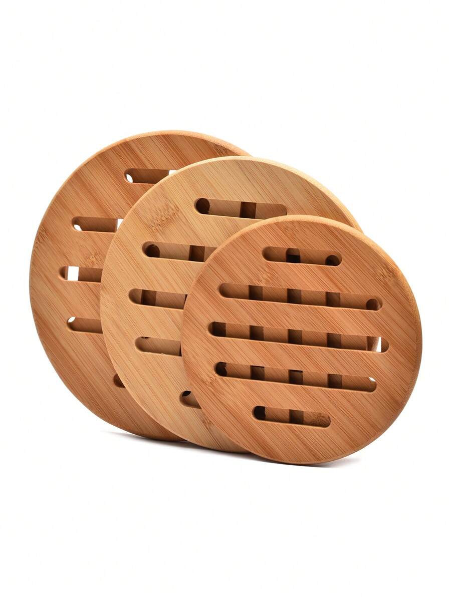 1入組竹製杯墊日式廚房杯墊 - 黃色 - 查看 1