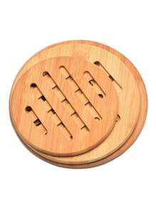 1入組竹製杯墊日式廚房杯墊 - 黃色 - 查看 2