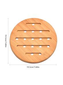 1入組竹製杯墊日式廚房杯墊 - 黃色 - 查看 5