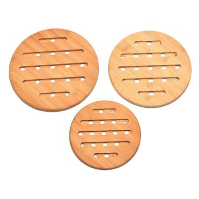 1入組竹製杯墊日式廚房杯墊