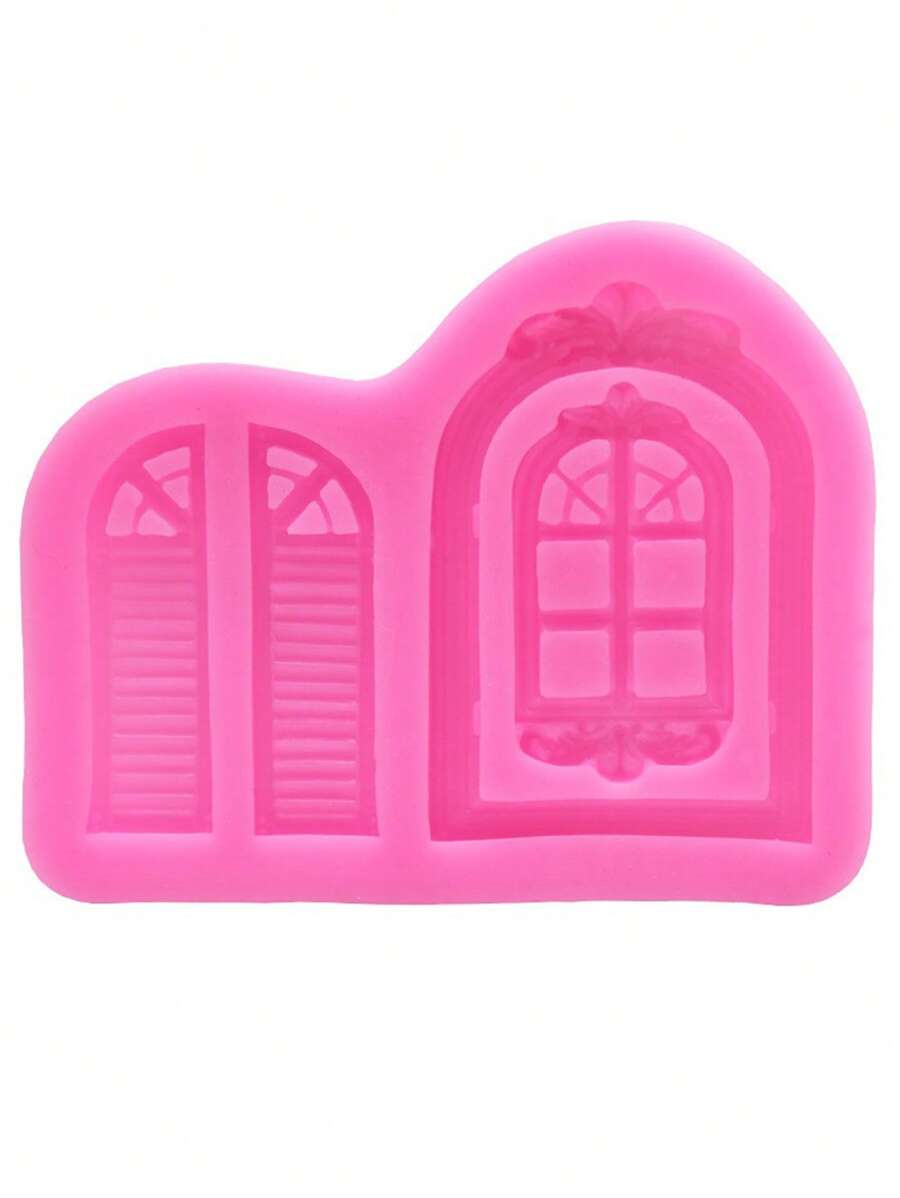 1入組矽膠模具創意門設計DIY工藝品矽膠模具 - 粉色 - 查看 1