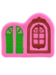1入組矽膠模具創意門設計DIY工藝品矽膠模具 - 粉色 - 查看 2