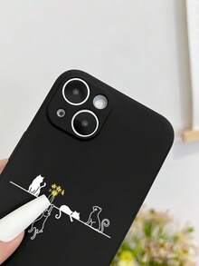 Cat Pattern Phone Case - Multicolor - View 3