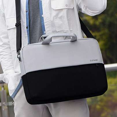 Two Tone Multifunctional Large Capacity Laptop Bag For 13 Inch/15 Inch Laptop