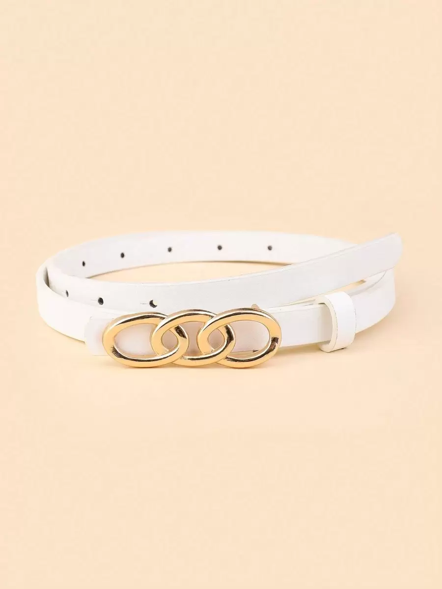 1 PC Trang trí vòng tròn cho trẻ em Thắt lưng khóa thời trang để trang trí hàng ngày - trắng - Xem 1