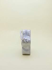 Giáng sinh Mùa Ấm áp Mùa Đông Ngôi sao năm cánh Hình dạng Long lanh Mini Trẻ em Dây kéo Túi đeo chéo - Bạc - Xem 6