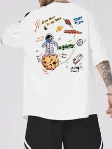 Manfinity Homme Áo thun & Áo lót Nam Hoạt hình Slogan Giải trí - trắng - Xem 1