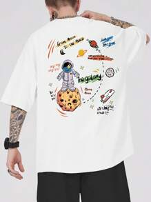 Manfinity Homme Áo thun & Áo lót Nam Hoạt hình Slogan Giải trí - trắng - Xem 3