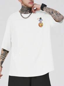 Manfinity Homme Áo thun & Áo lót Nam Hoạt hình Slogan Giải trí - trắng - Xem 4