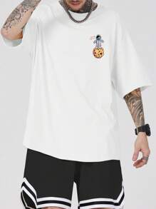 Manfinity Homme Áo thun & Áo lót Nam Hoạt hình Slogan Giải trí - trắng - Xem 5