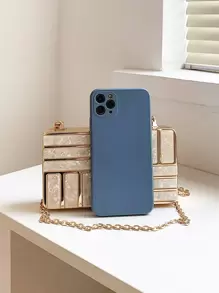 Glitter Bling,Shiny Glamorous,Elegant,Exquisite Marble Graphic Box Bag Mini Glamorous, Perfect Bride Purse For Wedding, Prom & Party Events Dinner Bag,Evening Bag For Party Girl,Woman,For Female Perfect For Party,Wedding,Prom,Dinner/Banquet,For Best Gift For Women - Gold - View 4