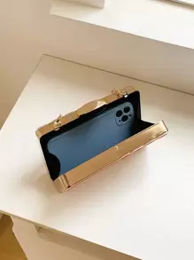 Glitter Bling,Shiny Glamorous,Elegant,Exquisite Marble Graphic Box Bag Mini Glamorous, Perfect Bride Purse For Wedding, Prom & Party Events Dinner Bag,Evening Bag For Party Girl,Woman,For Female Perfect For Party,Wedding,Prom,Dinner/Banquet,For Best Gift For Women - Gold - View 5