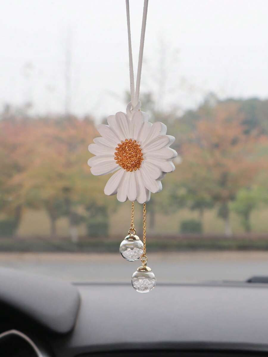 1pc Flower Design Car Hanging Ornament - Multicolor - View 1