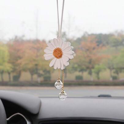 1入組花朵設計汽車掛飾