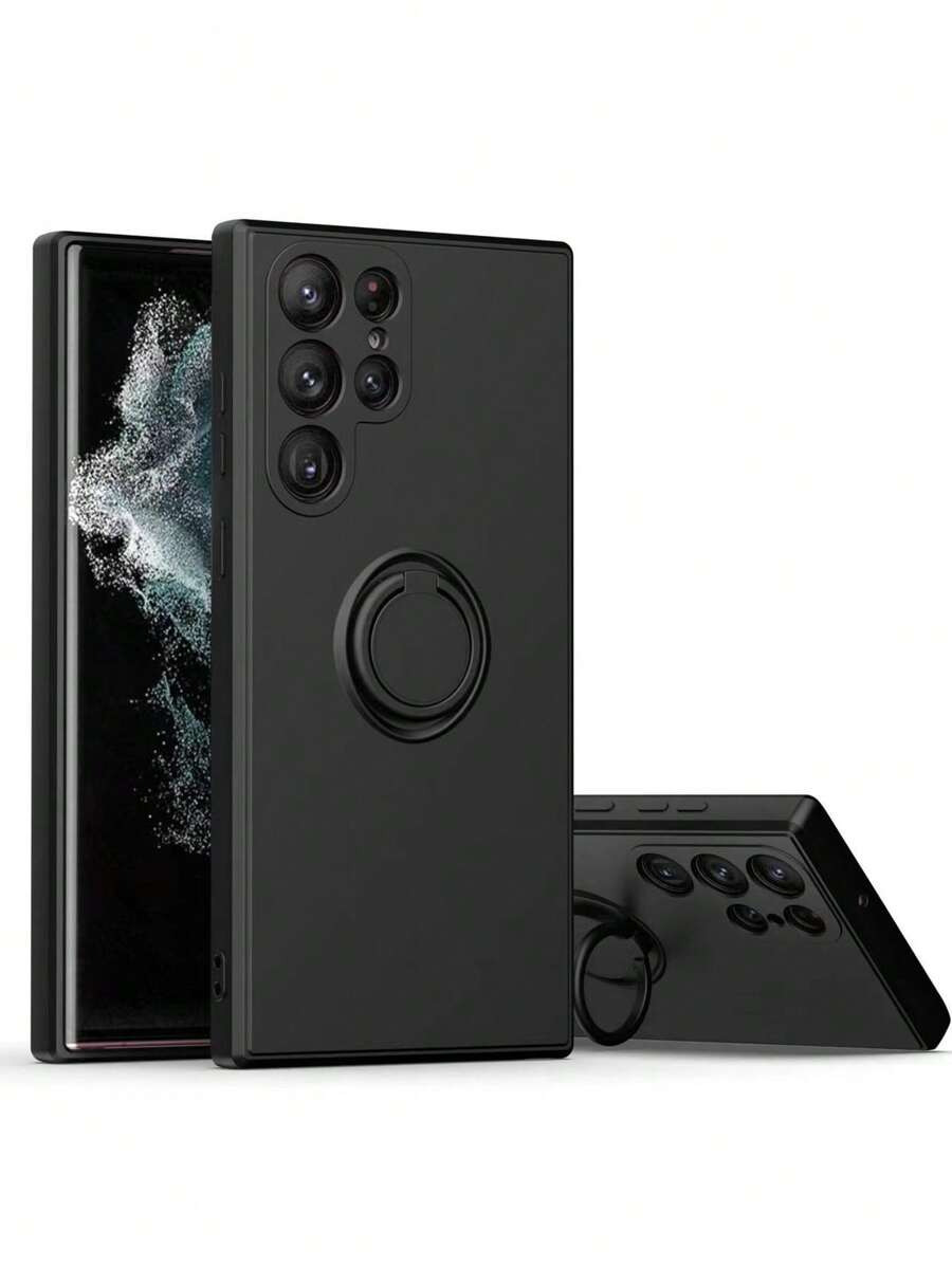 防摔素色手機殼 - 黑色 - 查看 1