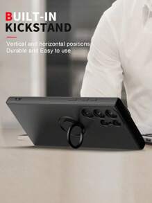 防摔素色手機殼 - 黑色 - 查看 4