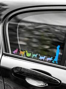 1 tấm Đồ Họa Hình Mèo & Hình Dán Xe Hơi - Nhiều màu - Xem 1