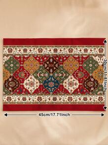 1 pieza Tapete de mesa con patrón floral moderno poliéster para cocina - Multicolor - Ver 2