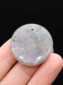 1 mặt dây chuyền DIY hình tròn thời trang dành cho nữ để làm trang sức DIY - Màu Xám nhạt - Xem 2