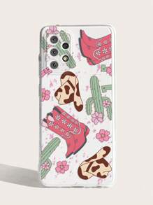 Western Cowboy Hat Pattern Clear Phone Case - Multicolor - View 4