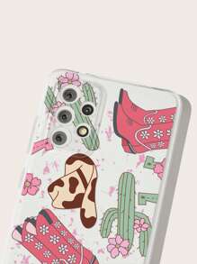Western Cowboy Hat Pattern Clear Phone Case - Multicolor - View 5