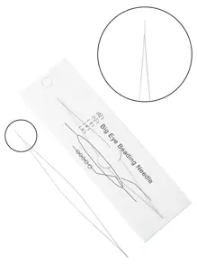 1入組不銹鋼可折疊使眼睛更大串珠針頭種子釘珠針串珠刺繡針頭適用於珠寶製作不銹鋼顏色時尚使眼睛更大串珠針適合女士DIY首飾製作 - 銀色 - 查看 1