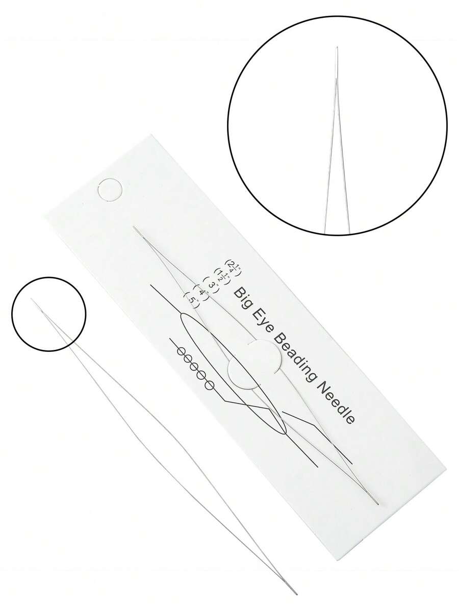 1入組不銹鋼可折疊使眼睛更大串珠針頭種子釘珠針串珠刺繡針頭適用於珠寶製作不銹鋼顏色時尚使眼睛更大串珠針適合女士DIY首飾製作 - 銀色 - 查看 1