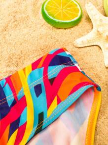 Manfinity Men Allover Print Swim Brief - Multicolor - View 3