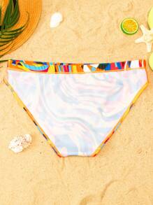 Manfinity Men Allover Print Swim Brief - Multicolor - View 4