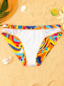 Manfinity Men Allover Print Swim Brief - Multicolor - View 5
