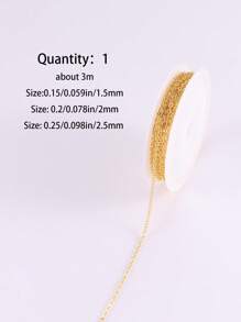 1件套鏈條和龍蝦扣DIY首飾配件 - 金色 - 查看 4